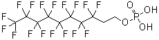 3,3,4,4,5,5,6,6,7,7,8,8,9,9,10,10,10-Heptadecafluoro-1-decanol dihydrogen phosphate molecular structure (CAS 57678-03-2)