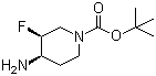 structure of CAS# 577691-56-6, cis-1,1-Dimethylethyl 4-amino-3-fluoro-1-piperidinecarboxylate