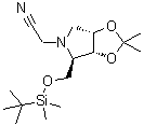 (3aR,4R,6aS)-4-[[[(1,1-Dimethylethyl)dimethylsilyl]oxy]methyl]tetrahydro-2,2-dimethyl-5H-1,3-dioxolo[4,5-c]pyrrole-5-acetonitrile molecular structure (CAS 577978-59-7)