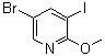 5-Bromo-3-iodo-2-methoxypyridine molecular structure (CAS 578007-66-6)