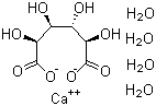 D-蔗糖酸钙四水合物分子结构 (CAS 5793-89-5)