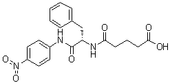 结构式 CAS# 5800-34-0, N-戊二酰-L-苯丙氨酰对硝基苯胺