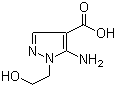 5-Amino-1-(2-hydroxyethyl)-1H-pyrazole-4-carboxylic acid molecular structure (CAS 58046-50-7)