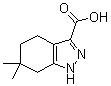 structure of CAS# 581083-30-9, 6,6-Dimethyl-4,5,6,7-tetrahydro-1H-indazole-3-carboxylic acid