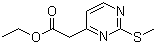 Ethyl 2-(methylthio)pyrimidine-4-acetate molecular structure (CAS 582309-12-4)
