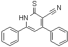 1,2-Dihydro-4,6-diphenyl-2-thioxo-3-pyridinecarbonitrile molecular structure (CAS 58327-74-5)