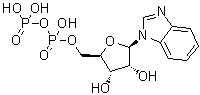 Diphosphoric acid, 5'-ester with 1-beta-D-ribofuranosyl-1H-benzimidazole molecular structure (CAS 58430-02-7)