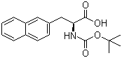Boc-3-(2-萘基)-L-丙氨酸分子结构 (CAS 58438-04-3)