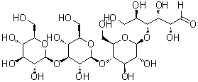 O-beta-D-Glucopyranosyl-(1→3)-O-beta-D-glucopyranosyl-(1→4)-O-beta-D-glucopyranosyl-(1→4)-D-glucose molecular structure (CAS 58484-04-1)