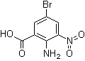 结构式 CAS# 58580-07-7, 2-氨基-5-溴-3-硝基苯甲酸