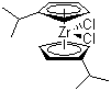 Bis(isopropylcyclopentadienyl)zirconium dichloride molecular structure (CAS 58628-40-3)