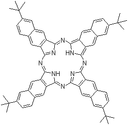 结构式 CAS# 58687-99-3, 2,11,20,29-四叔丁基-2,3-萘酞菁