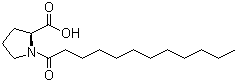 结构式 CAS# 58725-39-6, N-十二碳酰基-L-脯氨酸