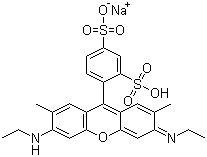 酸性红 50分子结构 (CAS 5873-16-5)