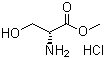 D-丝氨酸甲酯盐酸盐分子结构 (CAS 5874-57-7)