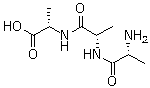 D-丙氨酰-L-丙氨酰-L-丙氨酸分子结构 (CAS 5874-89-5)