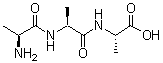 L-丙氨酰-L-丙氨酰-L-丙氨酸分子结构 (CAS 5874-90-8)