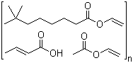 Vinyl acetate-crotonic acid-vinyl neodecanoate terpolymer molecular structure (CAS 58748-38-2)