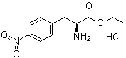 4-硝基-L-苯丙氨酸乙酯单盐酸盐分子结构 (CAS 58816-66-3)