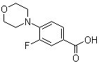 structure of CAS# 588708-72-9, 3-Fluoro-4-(4-morpholinyl)benzoic acid;3-Fluoro-4-morpholinobenzoic acid