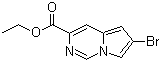 Ethyl 6-bromopyrrolo[1,2-c]pyrimidine-3-carboxylate molecular structure (CAS 588720-12-1)