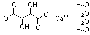 Calcium L-tartrate tetrahydrate molecular structure (CAS 5892-21-7)