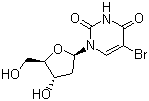 structure of CAS# 59-14-3, Broxuridine;5-Bromo-2'-deoxyuridine; 2'-Deoxy-5-bromouridine; BDU