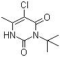 structure of CAS# 5902-51-2, Terbacil;3-tert-Butyl-5-chloro-6-methyluracil; 3-tert-Butyl-5-chloro-6-methylpyrimidine-2,4(1H,3H)-dione