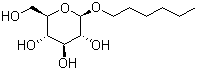 己基 beta-D-吡喃葡萄糖苷分子结构 (CAS 59080-45-4)