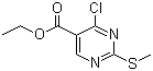 4-氯-2-甲硫基嘧啶-5-羧酸乙酯分子结构 (CAS 5909-24-0)