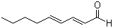 结构式 CAS# 5910-87-2, (E,E)-2,4-壬二烯醛; 反,反-2,4-壬二烯醛