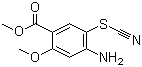 2-甲氧基-4-氨基-5-硫氰基苯甲酸甲酯分子结构 (CAS 59168-56-8)