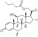 戊酸双氟可龙分子结构 (CAS 59198-70-8)