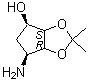 structure of CAS# 592533-90-9, (3aS,4R,6S,6aR)-6-Aminotetrahydro-2,2-dimethyl-4H-cyclopenta-1,3-dioxol-4-ol