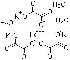 结构式 CAS# 5936-11-8, 草酸三钾铁三水合物