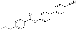 structure of CAS# 59443-79-7, 4-Cyanobiphenyl-4'-propylbenzoate;4-Propylbenzoic acid 4'-cyano[1,1'-biphenyl]-4-yl ester