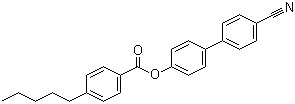 结构式 CAS# 59443-80-0, 4'-戊基苯甲酸 4-氰基联苯酯