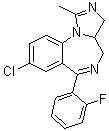 8-Chloro-6-(2-fluorophenyl)-3a,4-dihydro-1-methyl-3H-imidazo[1,5-a][1,4]benzodiazepine molecular structure (CAS 59467-69-5)