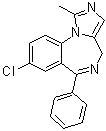 8-Chloro-1-methyl-6-phenyl-4H-imidazo[1,5-a][1,4]benzodiazepine molecular structure (CAS 59467-86-6)