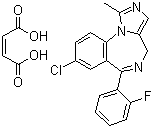 structure of CAS# 59467-94-6, Midazolam maleate salt;8-Chloro-6-(2-fluorophenyl)-1-methyl-4H-imidazo[1,5-a][1,4]benzodiazepine maleate