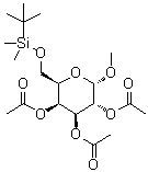 甲基 6-O-[(叔丁基)二甲基硅烷基]-alpha-D-吡喃半乳糖苷三乙酸酯分子结构 (CAS 594841-23-3)