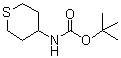 structure of CAS# 595597-00-5, tert-Butyl (tetrahydro-2H-thiopyran-4-yl)carbamate;1,1-Dimethylethyl N-[tetrahydro-2H-thiopyran-4-yl]carbamate