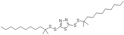 2,5-双(叔十二烷基二硫基)-1,3,4-噻二唑分子结构 (CAS 59656-20-1)