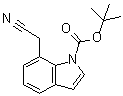 structure of CAS# 597544-18-8, 7-(Cyanomethyl)-1H-indole-1-carboxylic acid 1,1-dimethylethyl ester