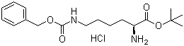 structure of CAS# 5978-22-3, N'-Cbz-L-lysine tert-butyl ester hydrochloride;H-Lys(Z)-OtBu HCl; (S)-tert-Butyl 2-amino-6-(benzyloxycarbonylamino)hexanoate