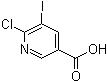 structure of CAS# 59782-87-5, 6-Chloro-5-iodo-3-pyridinecarboxylic acid