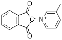 1-(2,3-Dihydro-1,3-dioxo-1H-inden-2-yl)-3-methylpyridinium inner salt molecular structure (CAS 59804-82-9)