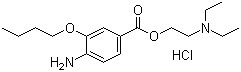 structure of CAS# 5987-82-6, Oxybuprocaine hydrochloride;2-(Diethylamino)ethyl 4-amino-3-butoxybenzoate hydrochloride; Benoxinate hydrochloride