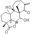 (4alpha,6alpha,7beta)-6,7,9-Trihydroxy-15-oxokaur-16-en-18-oic acid gamma-lactone molecular structure (CAS 59885-89-1)
