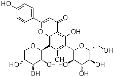structure of CAS# 59914-91-9, Vicenin 3;6-C-beta-D-Glucopyranosyl-8-C-beta-D-xylopyranosylapigenin